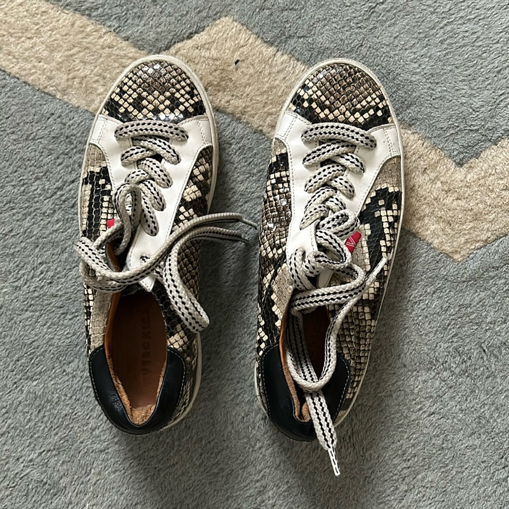 Veronica Beard snake skin sneakers
